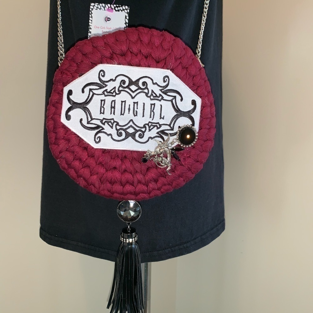 Villains Crossbody Purse Disney Upcycled T Shirt Yarn